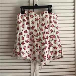 Adore Me Floral Lace-Up Corset